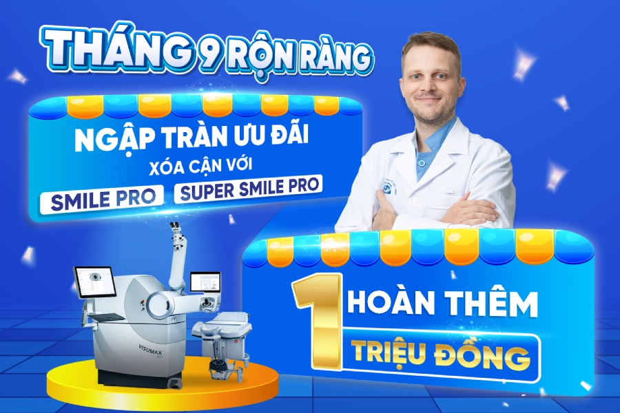 Chào mừng mùa tựu trường – Hoàn ngay chi phí xóa cận lên đến 1.000.000 VNĐ